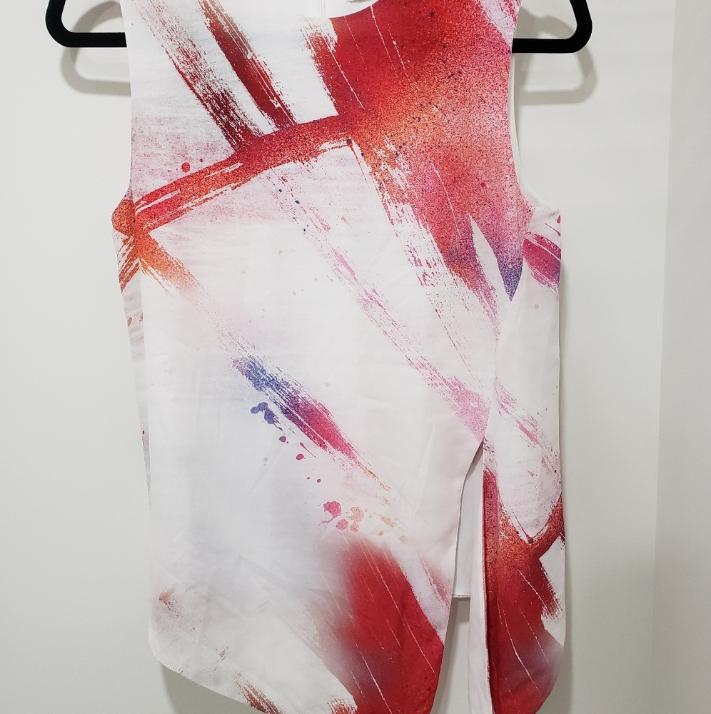 Babaton XS EUC Hopkins Sleeveless tie front blouse